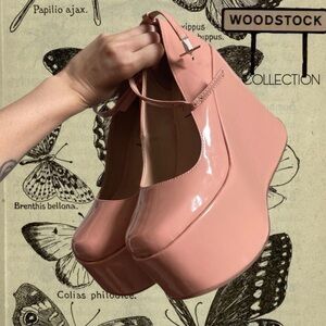 Lemon Drop by Dolls Kill Coquette Grunge Munoz Wedge Heels in Nude